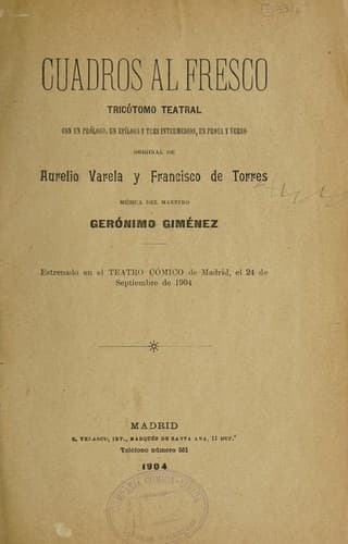Tapa de Cuadros al fresco