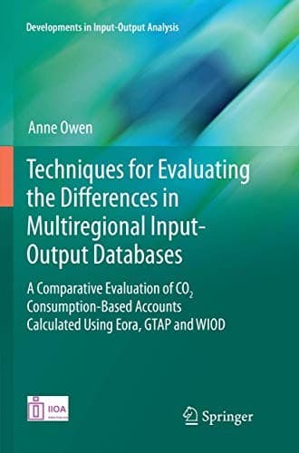 Tapa de Techniques for Evaluating the Differences in Multiregional Input-Output Databases
