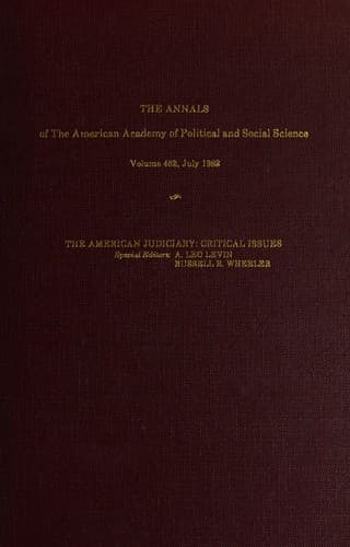 Tapa de The American judiciary