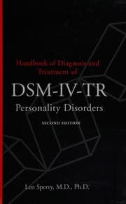 Tapa de Handbook of diagnosis and treatment of the DSM-IV-TR personality disorders