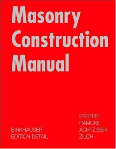 Tapa de Masonry construction manual