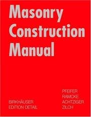 Tapa de Masonry construction manual