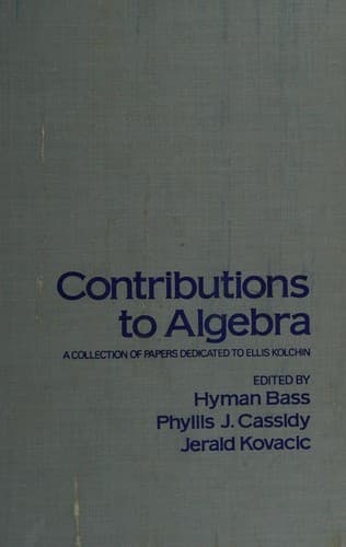 Tapa de Contributions to algebra