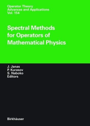 Tapa de Spectral methods for operators of mathematical physics
