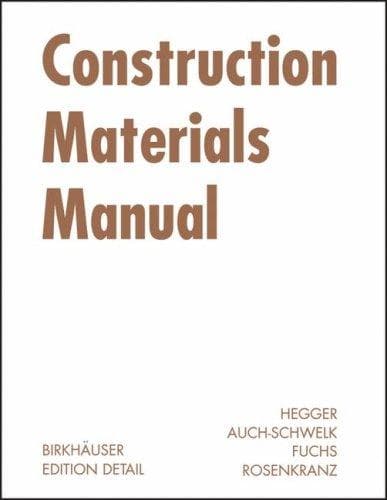 Tapa de Construction materials manual