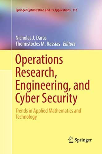 Tapa de Operations Research, Engineering, and Cyber Security
