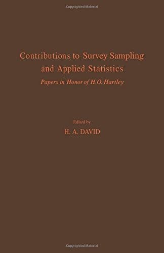 Tapa de Contributions to survey sampling and applied statistics