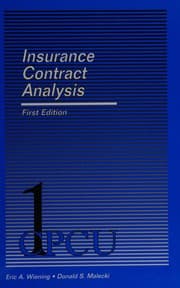 Tapa de Insurance contract analysis