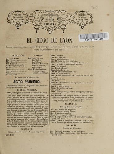 Tapa de El ciego de Lyon