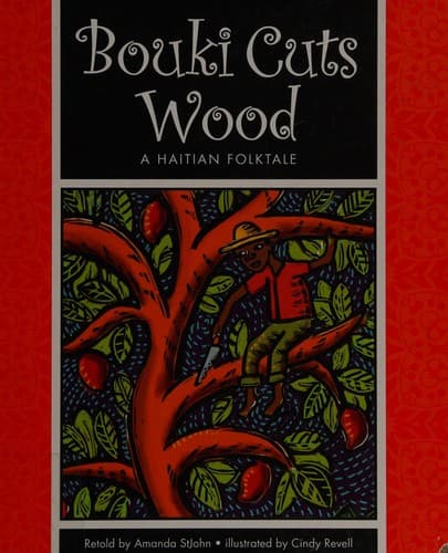 Tapa de Bouki cuts wood