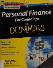 Tapa de Personal finance for Canadians for dummies