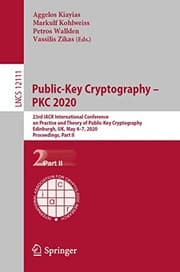 Tapa de Public-Key Cryptography – PKC 2020