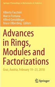 Tapa de Advances in Rings, Modules and Factorizations
