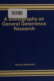 Tapa de A bibliography on general deterrence