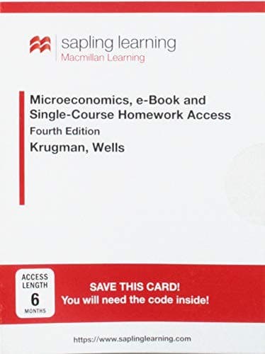 Tapa de Sapling e-Book and Homework for Microeconomics