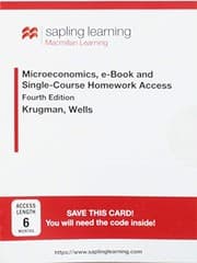 Tapa de Sapling e-Book and Homework for Microeconomics