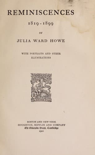 Tapa de Reminiscences, 1819-1899