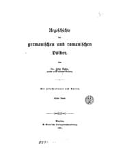 Tapa de Urgeschichte der germanischen und romanischen Völker. (Allgemeine Gesch. in Einzeldarstell. Abth ..