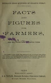 Tapa de Facts and figures for farmers, and all those who live upon them