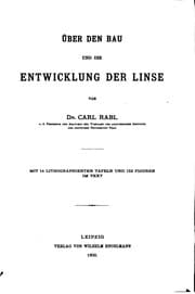 Tapa de Über den Bau und die Entwicklung der Linse
