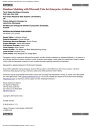 Tapa de Database Modeling with Microsoft Visio for Enterprise Architects