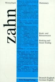 Tapa de Dictionary of Banking and Stock Trading: German-English/Worterbuch Fru Das Bank- Und Borsenwesen, Teil 1