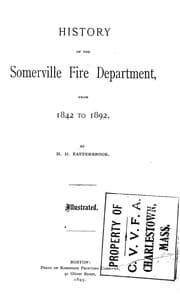 Tapa de History of the Somerville Fire Department from 1842 to 1892