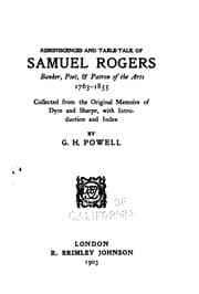 Tapa de Reminiscences and table-talk of Samuel Rogers