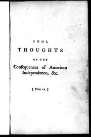 Tapa de Cool thoughts on the consequences to Great Britain of American independence