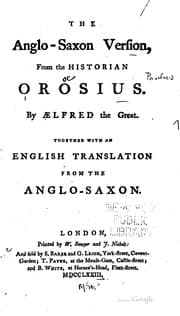 Tapa de The Anglo-Saxon version, from the historian Orosius