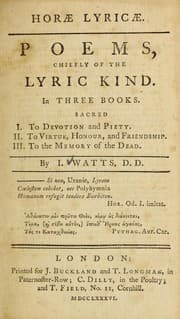 Tapa de Horae lyricae
