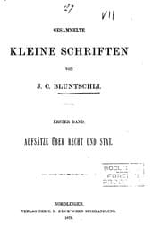 Tapa de Gesammelte kleine Schriften
