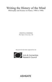 Tapa de Writing the history of the mind