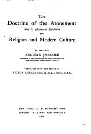 Tapa de The Doctrine of the Atonement and Its Historical Evolution: And, Religion and Modern Culture