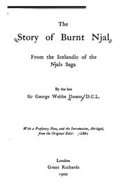 Tapa de The Story of Burnt Njal: From the Icelandic of the Njals Saga
