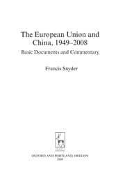 Tapa de The European Union and China, 1949-2008