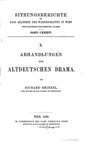 Tapa de Abhandlungen zum Altdeutschen Drama