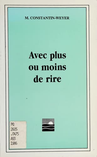 Tapa de Avec plus ou moins de rire
