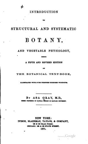 Tapa de Introduction to structural and systematic botany, and vegetable physiology