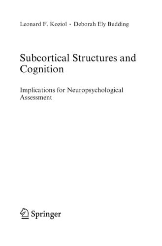 Tapa de Subcortical structures and cognition