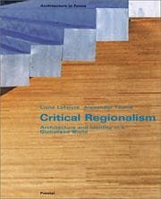 Tapa de Critical regionalism