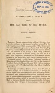 Tapa de Introductory essay on the life and times of the author