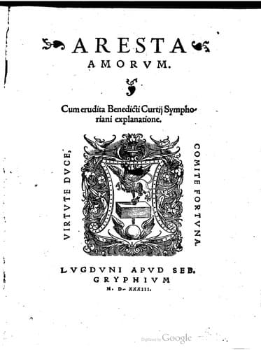 Tapa de Aresta amorum