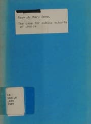 Tapa de The case for public schools of choice