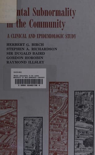 Tapa de Mental subnormality in the community