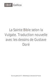 Tapa de La Sainte Bible selon la Vulgate. Traduction nouvelle avec les dessins de Gustave Doré. Tome 1