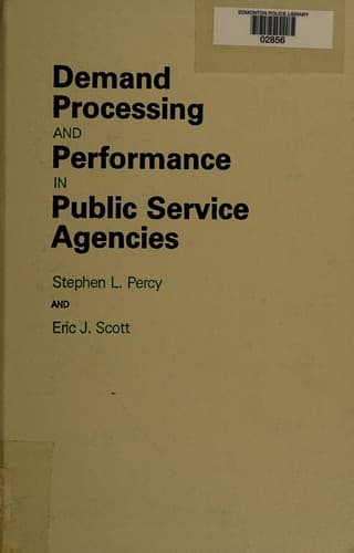 Tapa de Demand processing and performance in public service agencies