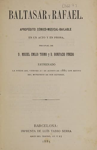 Tapa de Baltasar y Rafael