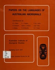 Tapa de Papers on the languages of Australian Aboriginals