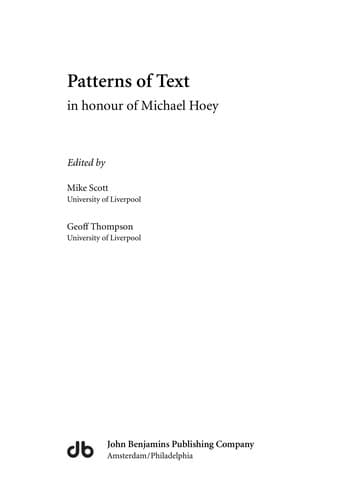 Tapa de Patterns of text
